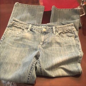 Ladies INC. Jeans Size 14 Rhinestones Boot Cut